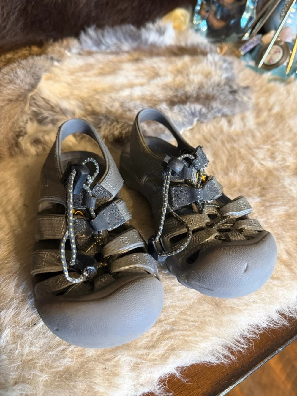 Kids Grey Outdoor Sandal with Protective Toe 11 (3045A)